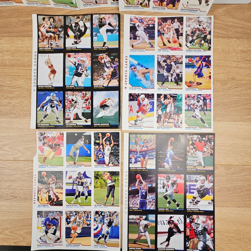 Sports Illustrated Uncut Cards Sports 16 Sheet Lot Tom Brady Tiger Woods 2000s - Picture 5 of 6